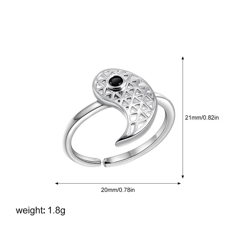 KarmaRipple's Yin Yang Titanium Steel Cuff Balance Pair Ring p12