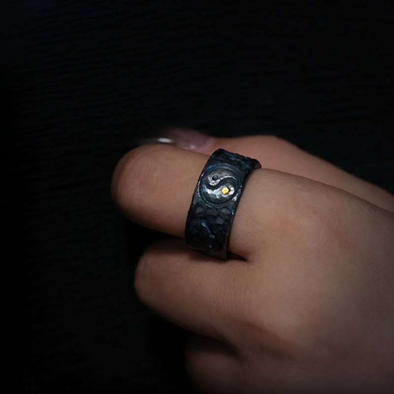 KarmaRipple's 999 Sterling Silver Yin Yang Balance Ring p5