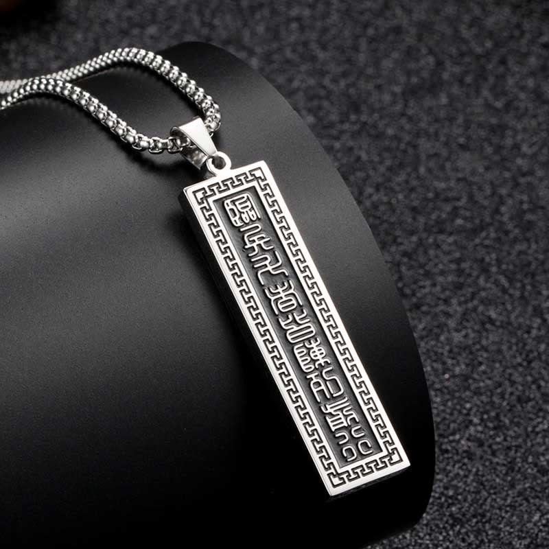 KarmaRipple's The Nine-word Mantra Titanium Steel Bagua Yin Yang Balance Pendant Necklace p14
