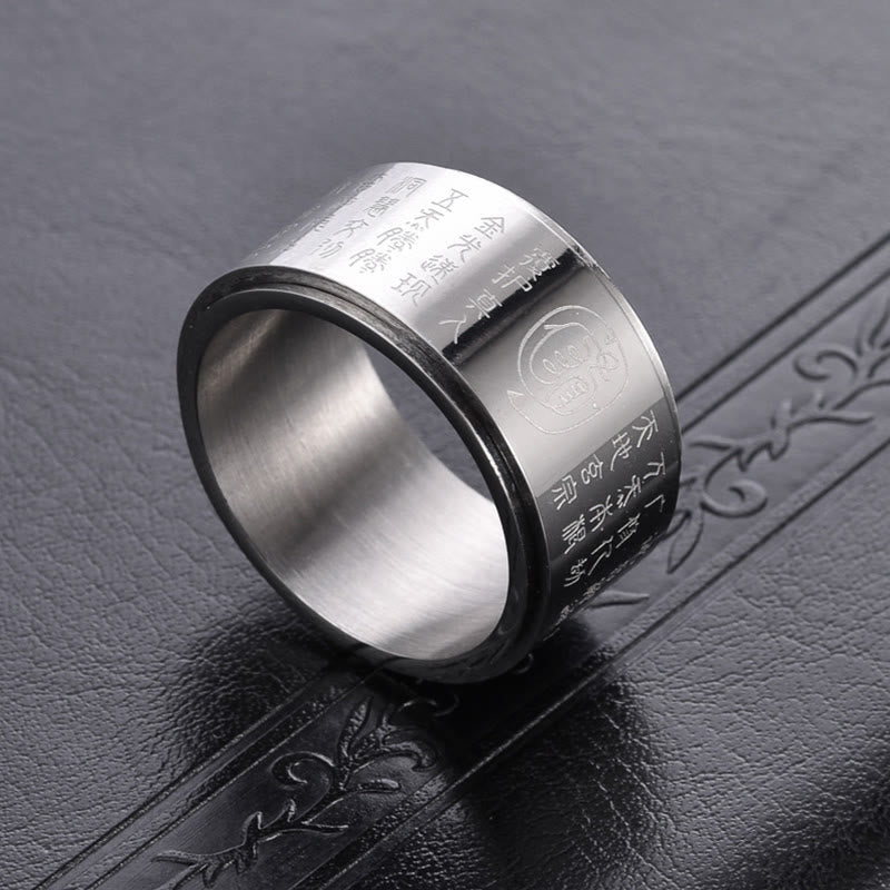 KarmaRipple's Tibetan Golden Light Mantra Titanium Steel Smooth Surface Spinner Balance Ring p3