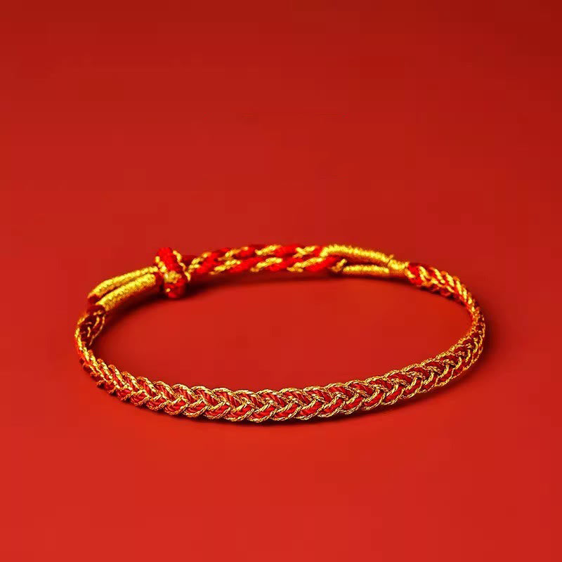 KarmaRipple's Red String Yellow String Fortune Bracelet p1