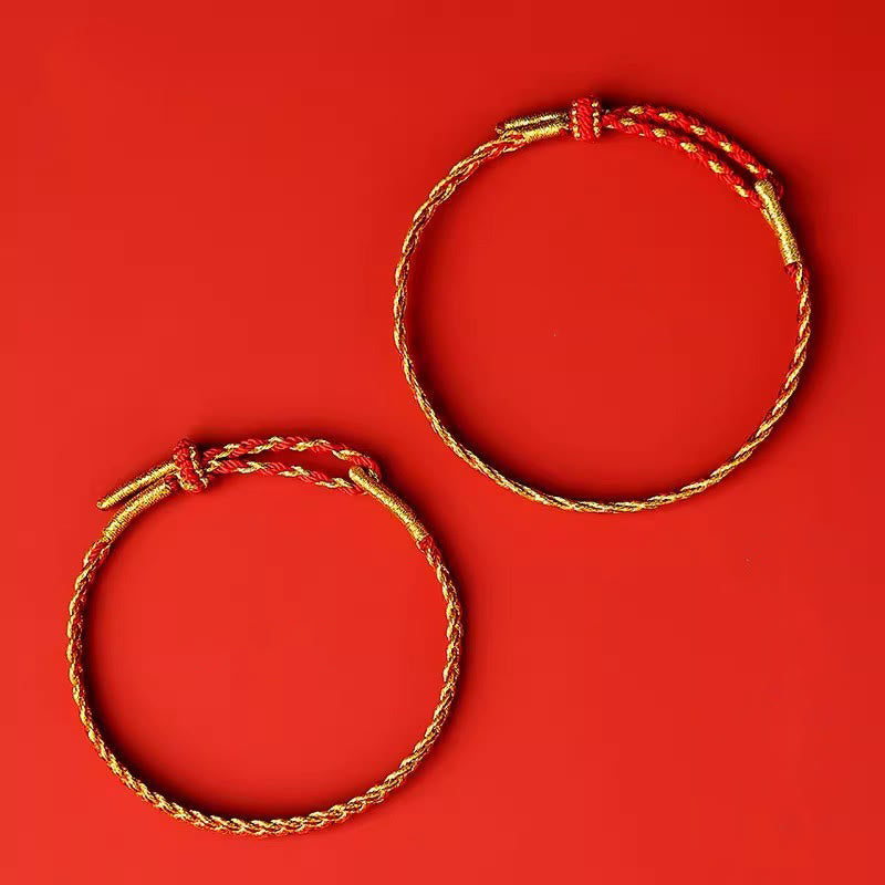 KarmaRipple's Red String Yellow String Fortune Bracelet p3