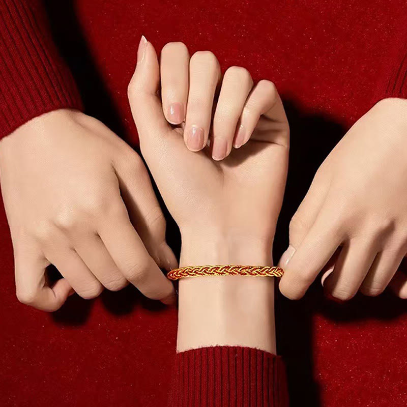 KarmaRipple's Red String Yellow String Fortune Bracelet p5