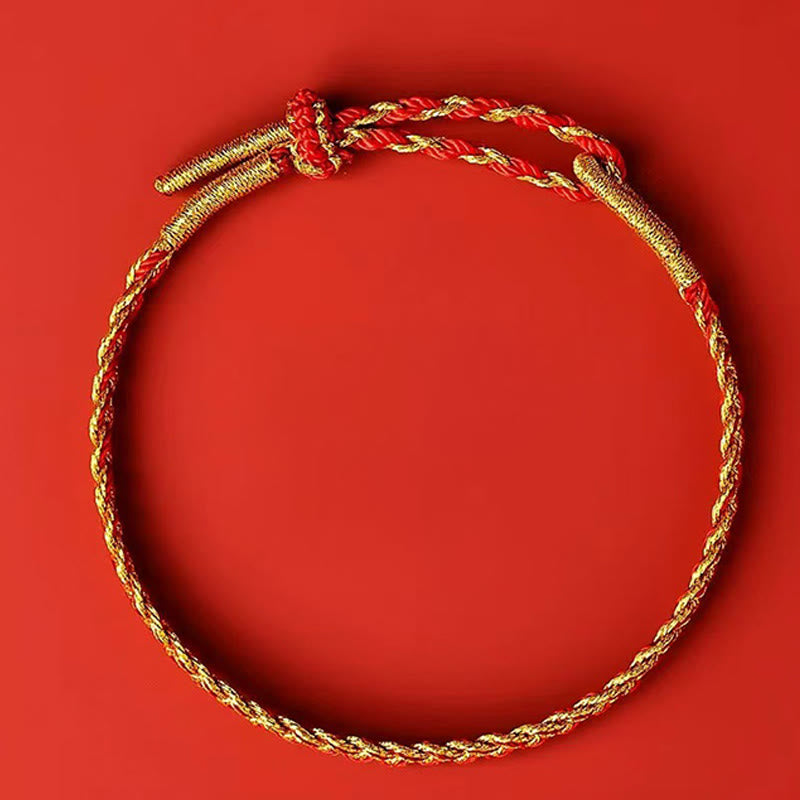 KarmaRipple's Red String Yellow String Fortune Bracelet p9