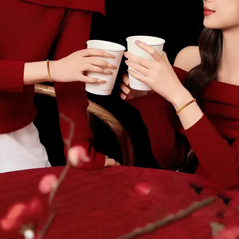 KarmaRipple's Red String Yellow String Fortune Bracelet p6