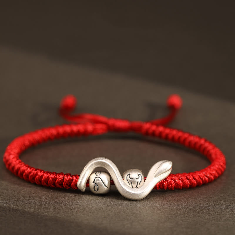 KarmaRipple's Red String 999 Sterling Silver Year of the Snake Strength Bracelet p23