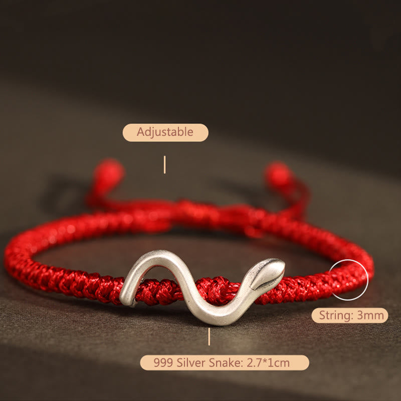 KarmaRipple's Red String 999 Sterling Silver Year of the Snake Strength Bracelet p7