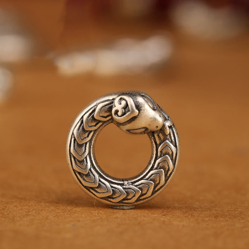 KarmaRipple's Red String 999 Sterling Silver Peace Buckle Coin Year of the Snake Strength Bracelet p19