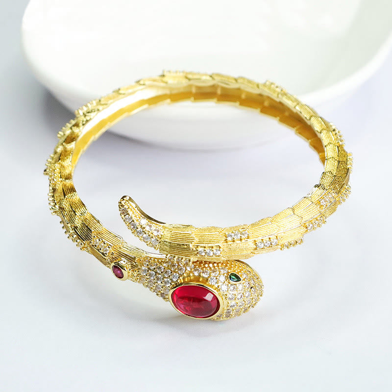 KarmaRipple's Bronze Year of the Snake Strength Bracelet Bangle p3
