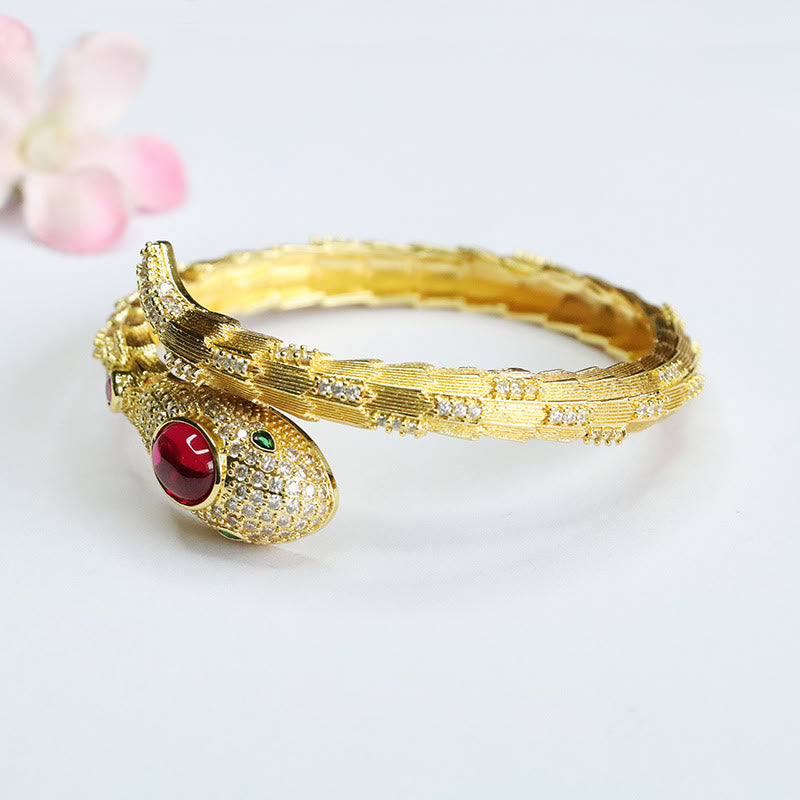 KarmaRipple's Bronze Year of the Snake Strength Bracelet Bangle p6
