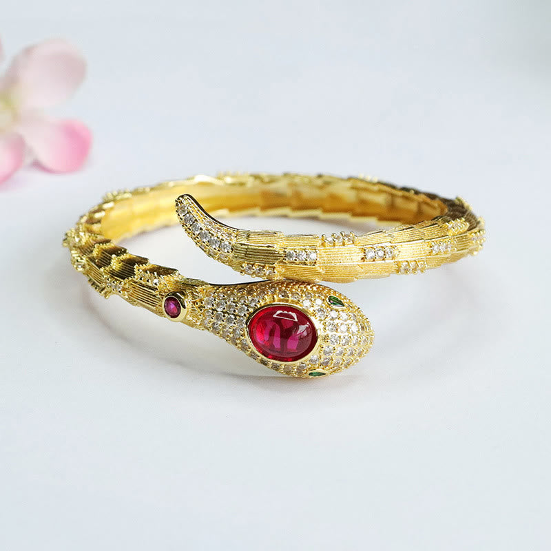 KarmaRipple's Bronze Year of the Snake Strength Bracelet Bangle p1