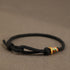 Black String / 999 Sterling Silver Golden Ring