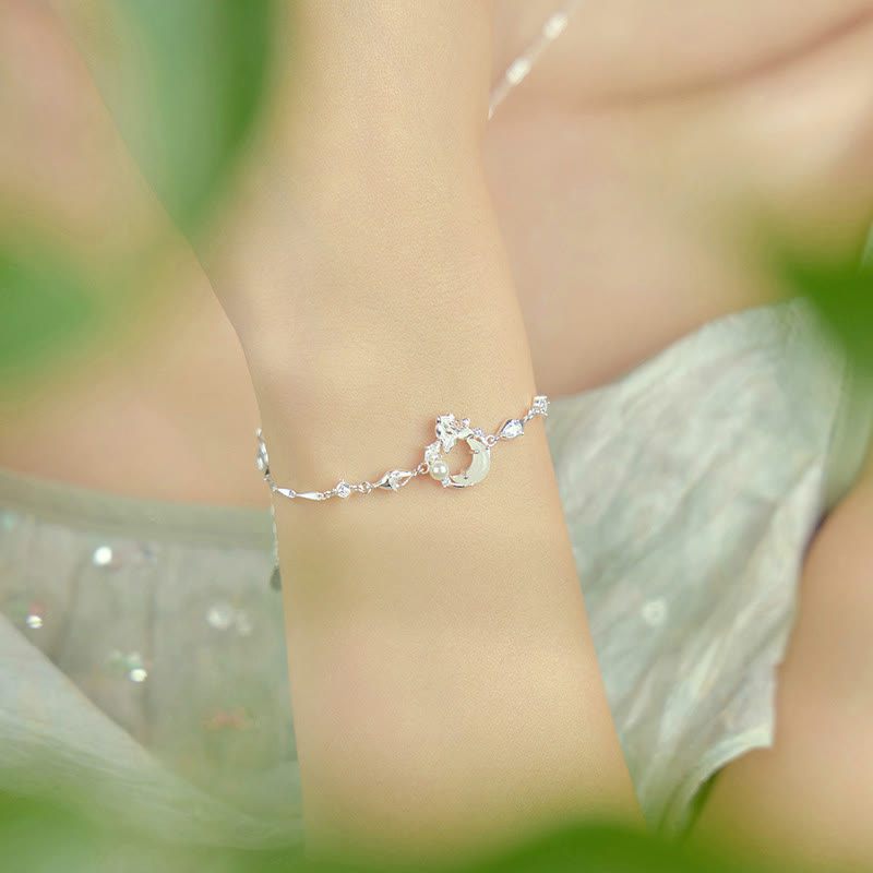 KarmaRipple's Hetian Jade 925 Sterling Silver Cubic Zirconia Pearl Lotus Bracelet p4