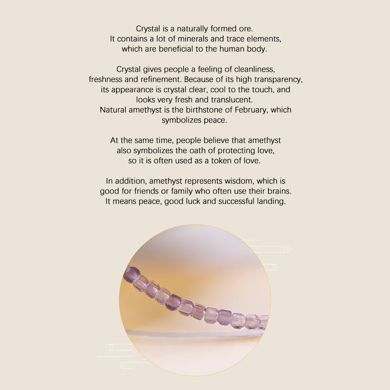 KarmaRipple's 2.5mm Authentic Amethyst Ultra-thin Beadwork 14k Gold Plated Bronze Inner Peace Bracelet p10