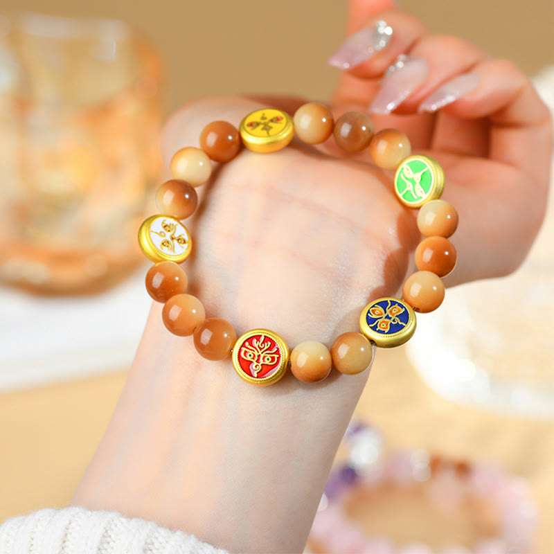KarmaRipple's Bodhi Seed Five Directions Gods of Wealth Wisdom Bracelet p5