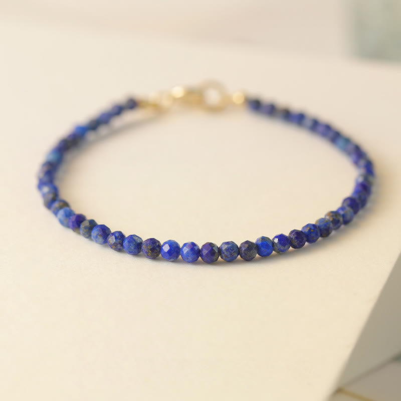 KarmaRipple's Small Lazurite Ultra-Thin Beadwork Balance Bracelet p11