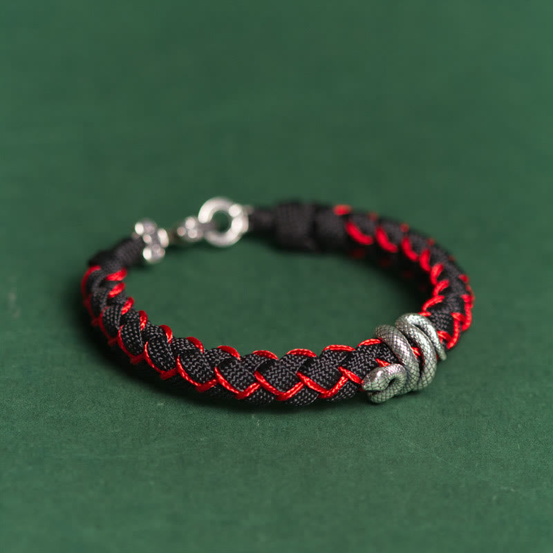 KarmaRipple's Year of the Snake 999 Sterling Silver String Protection Woven Bracelet p22