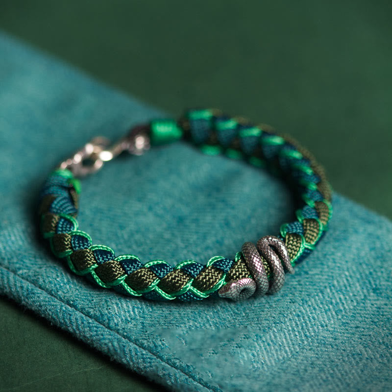 KarmaRipple's Year of the Snake 999 Sterling Silver String Protection Woven Bracelet p17