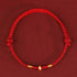 999 Gold Anklet(Circumference 19-23cm) / Red Rope