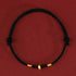 999 Gold Anklet(Circumference 19-23cm) / Black Rope
