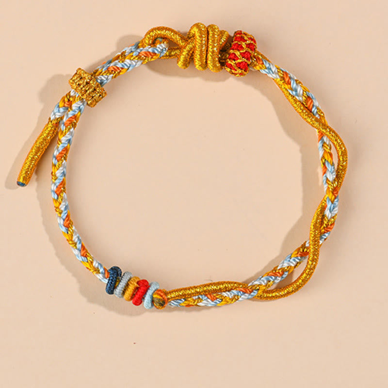 KarmaRipple's Colorful String Snake Dragon Year of the Snake Fortune Bracelet p1