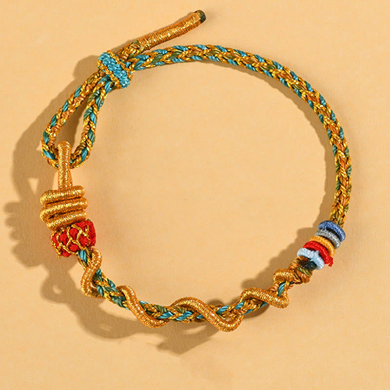 KarmaRipple's Colorful String Snake Dragon Year of the Snake Fortune Bracelet p33