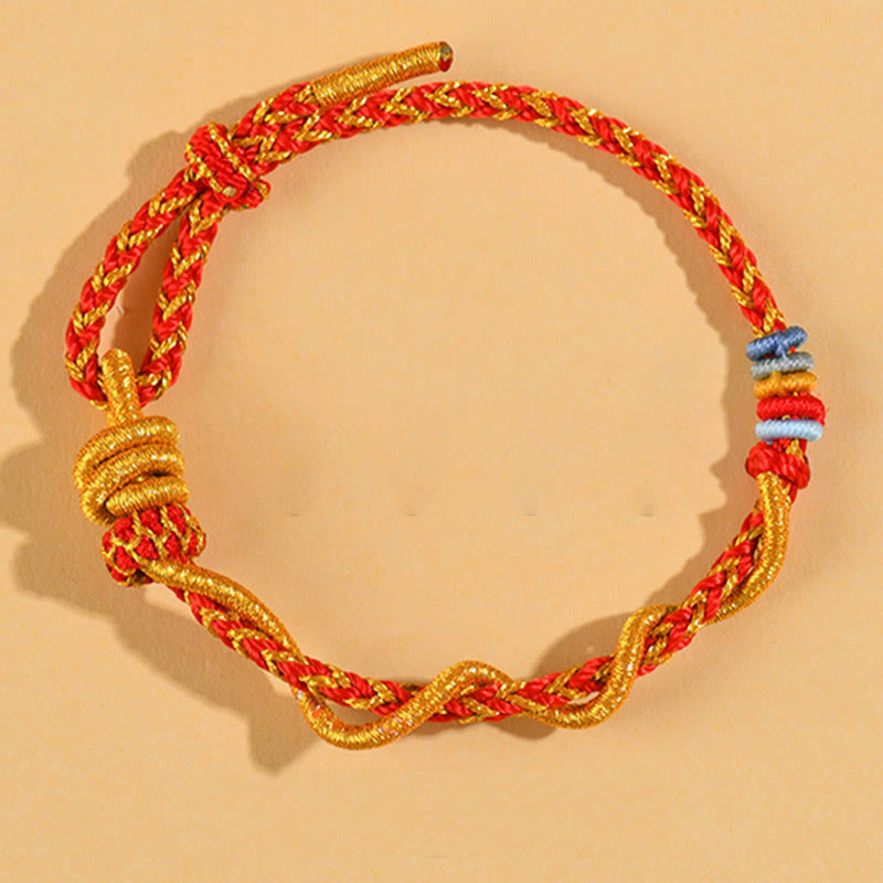 KarmaRipple's Colorful String Snake Dragon Year of the Snake Fortune Bracelet p34