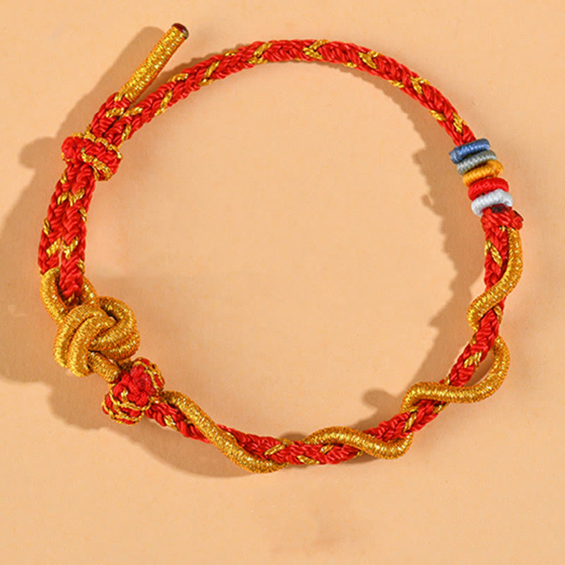 KarmaRipple's Colorful String Snake Dragon Year of the Snake Fortune Bracelet p36