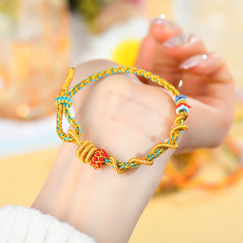 KarmaRipple's Colorful String Snake Dragon Year of the Snake Fortune Bracelet p16