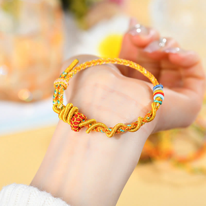 KarmaRipple's Colorful String Snake Dragon Year of the Snake Fortune Bracelet p13