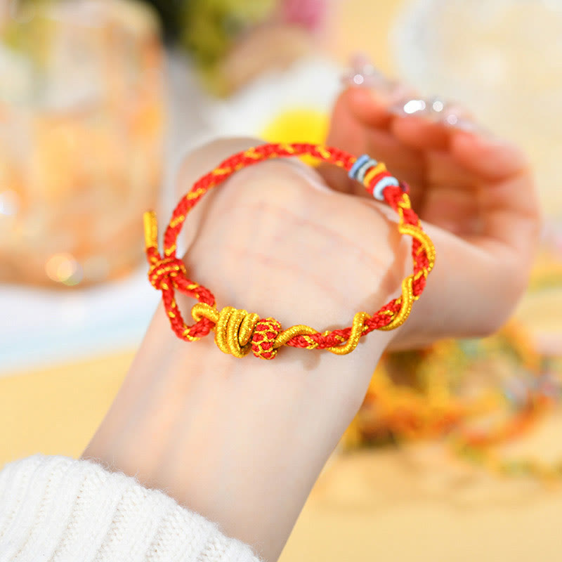 KarmaRipple's Colorful String Snake Dragon Year of the Snake Fortune Bracelet p20