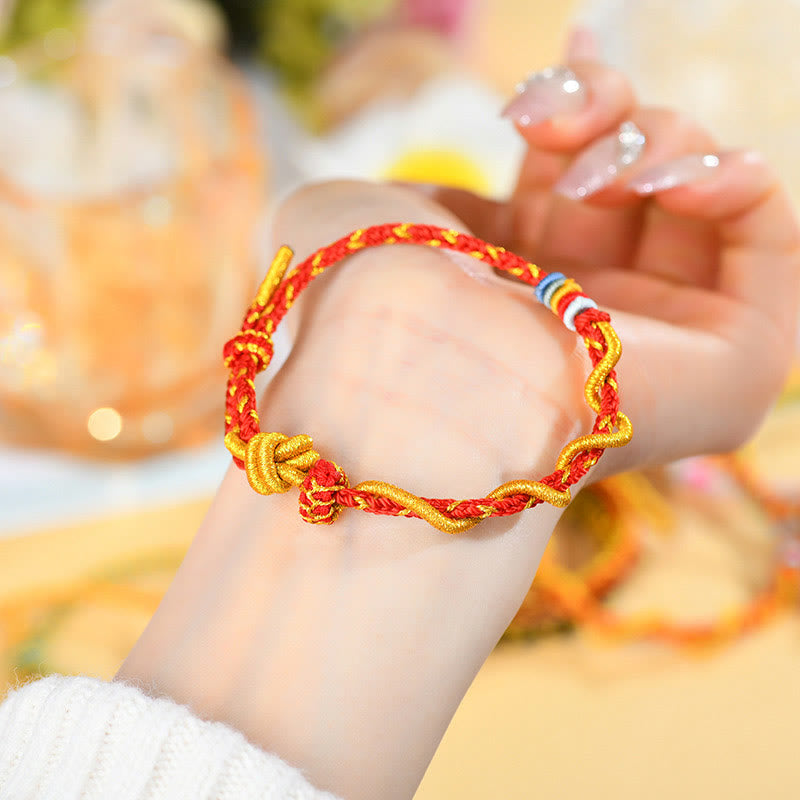 KarmaRipple's Colorful String Snake Dragon Year of the Snake Fortune Bracelet p22