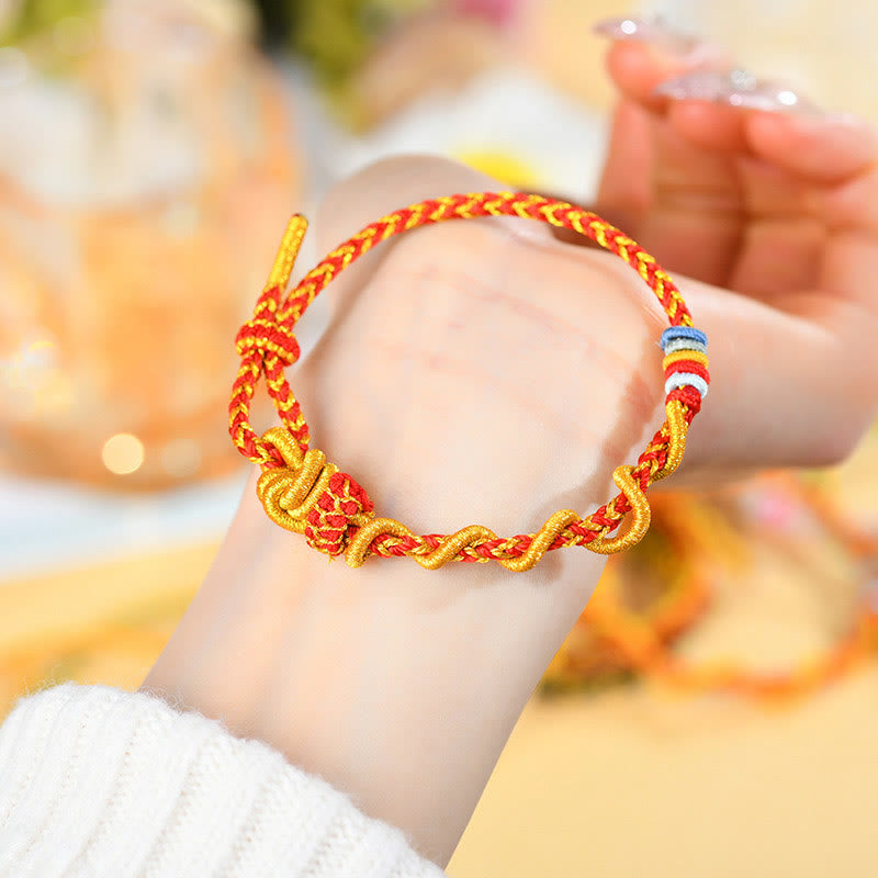 KarmaRipple's Colorful String Snake Dragon Year of the Snake Fortune Bracelet p24