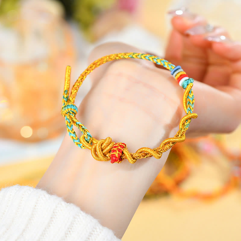 KarmaRipple's Colorful String Snake Dragon Year of the Snake Fortune Bracelet p28