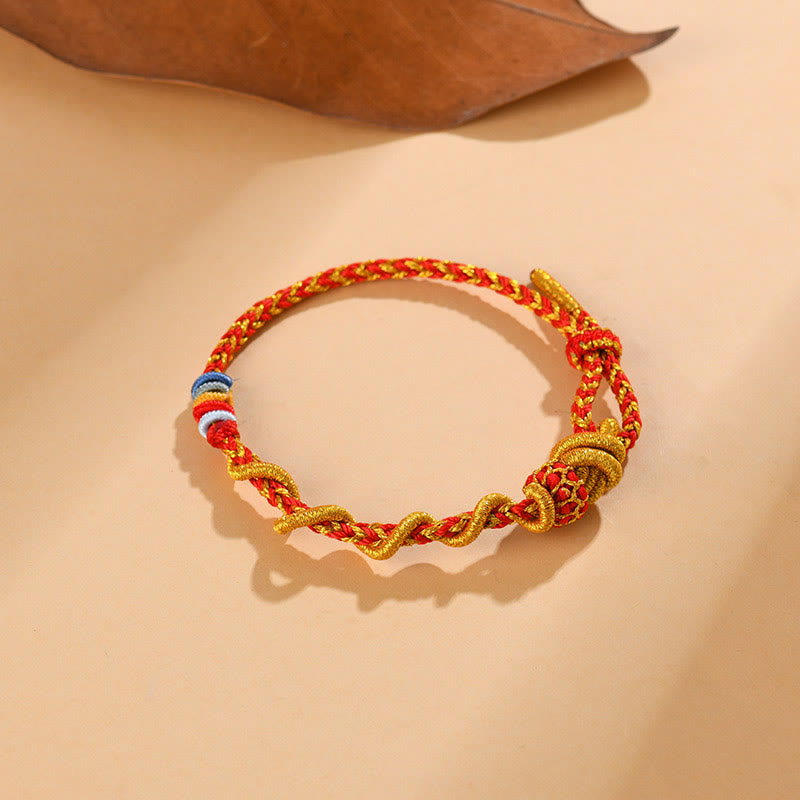 KarmaRipple's Colorful String Snake Dragon Year of the Snake Fortune Bracelet p17