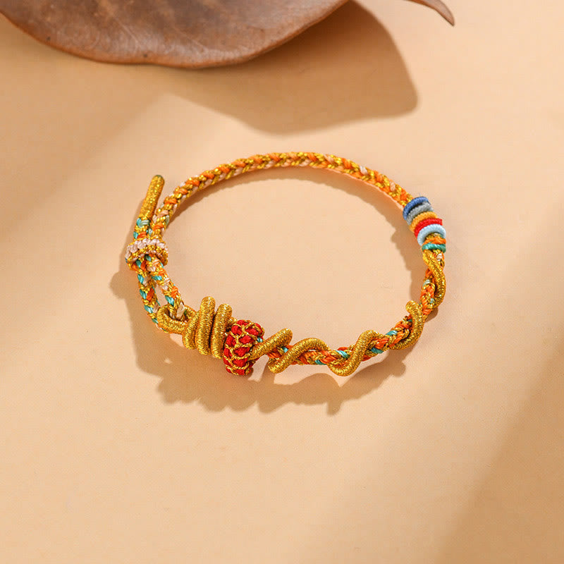 KarmaRipple's Colorful String Snake Dragon Year of the Snake Fortune Bracelet p12
