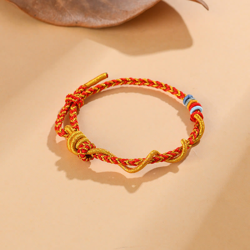 KarmaRipple's Colorful String Snake Dragon Year of the Snake Fortune Bracelet p23