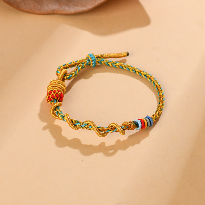 KarmaRipple's Colorful String Snake Dragon Year of the Snake Fortune Bracelet p15