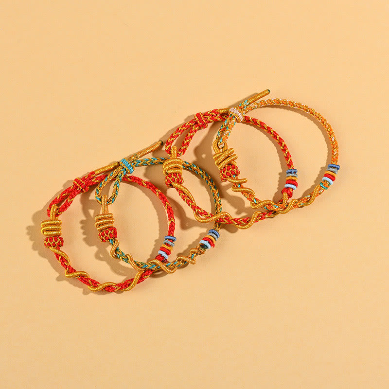 KarmaRipple's Colorful String Snake Dragon Year of the Snake Fortune Bracelet p29