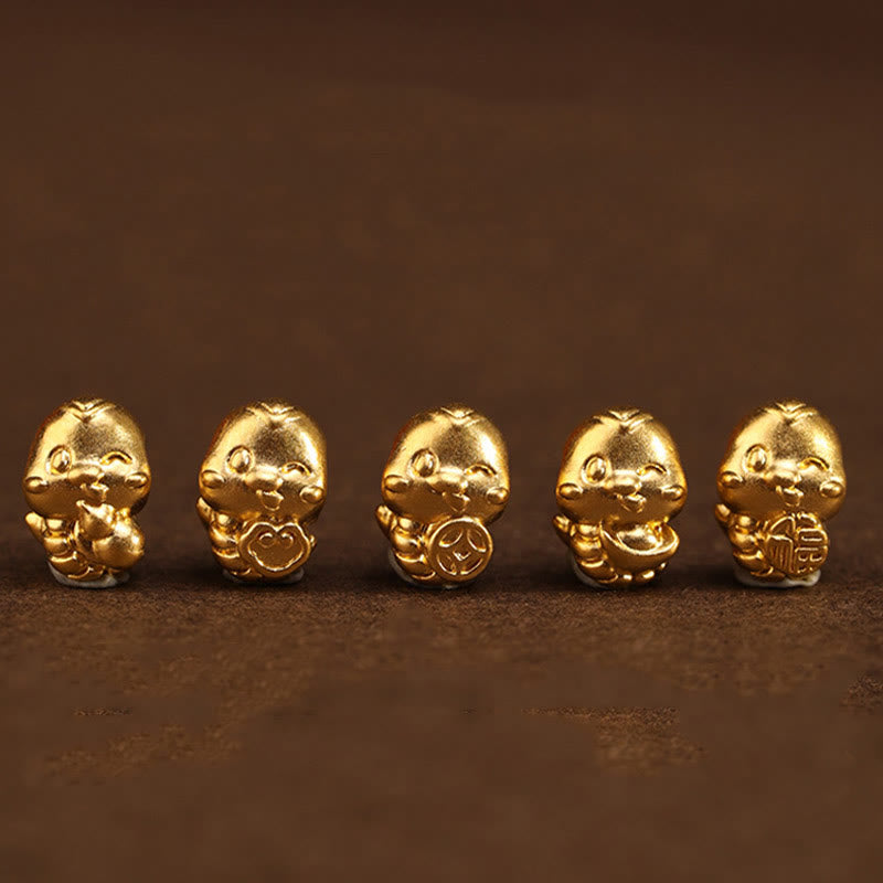 KarmaRipple's 999 Gold Ingot Coin Ruyi Gourd Fu Character Year of the Snake Red String Belly Chain p15