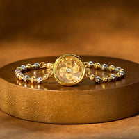 KarmaRipple's Feng Sheng Shui Qi Bronze Brass Rotatable Windmill Bead Protection Woven Bracelet
