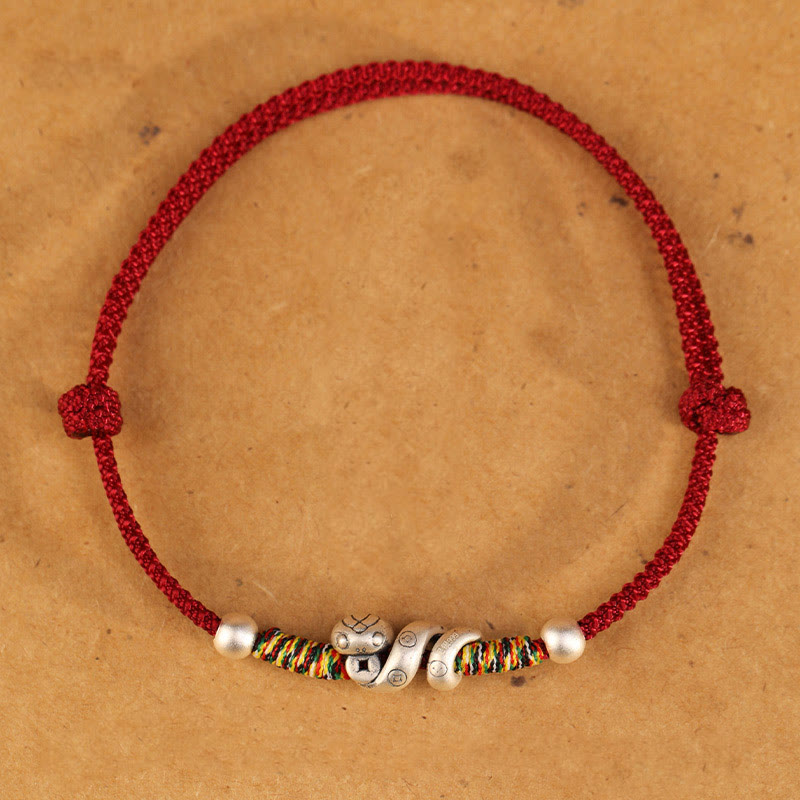 KarmaRipple's Red String 999 Sterling Silver Year Of The Snake Anklet p12