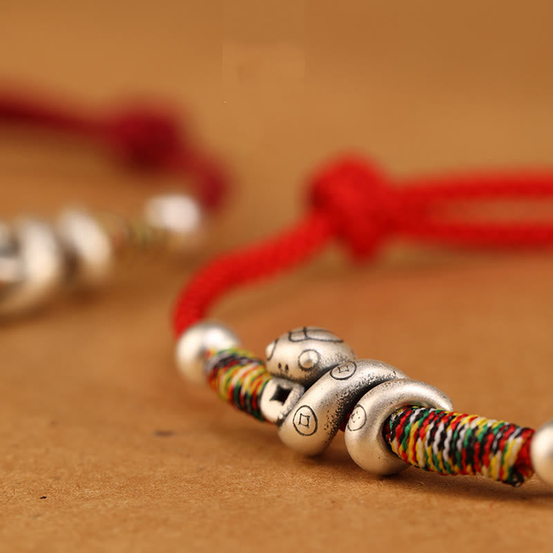 KarmaRipple's Red String 999 Sterling Silver Year Of The Snake Anklet p8