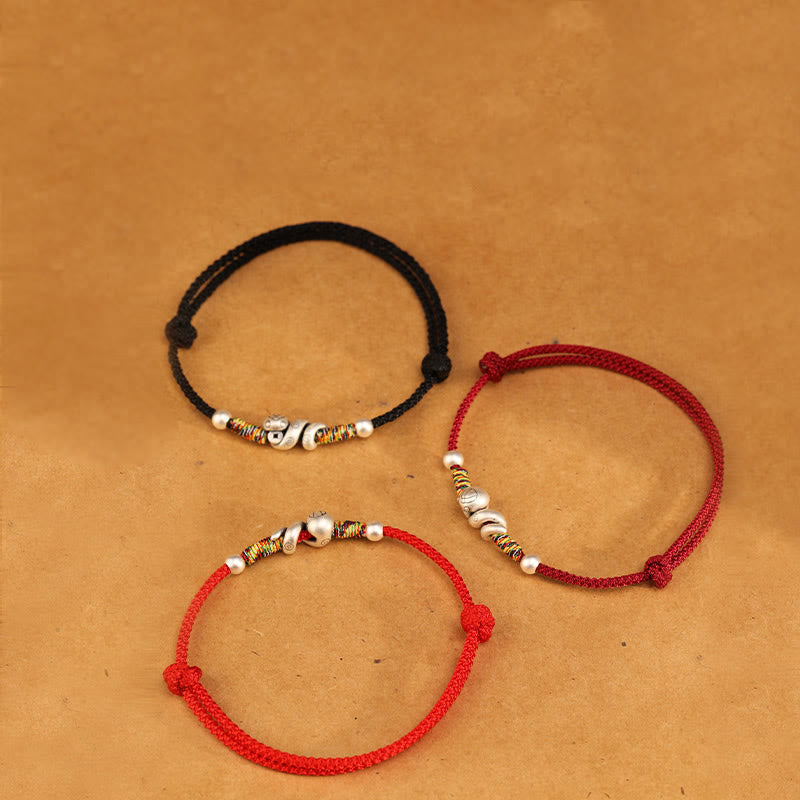 KarmaRipple's Red String 999 Sterling Silver Year Of The Snake Anklet p11