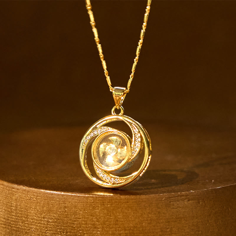 KarmaRipple's Gold plated Bronze Brass Rotatable Windmill Fortune Pendant Necklace p11