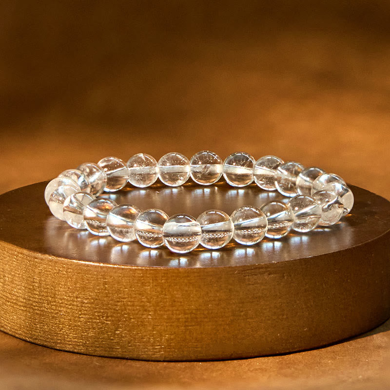 KarmaRipple's Authentic Ivory Gemstone Clarity Meditation Bracelet p1