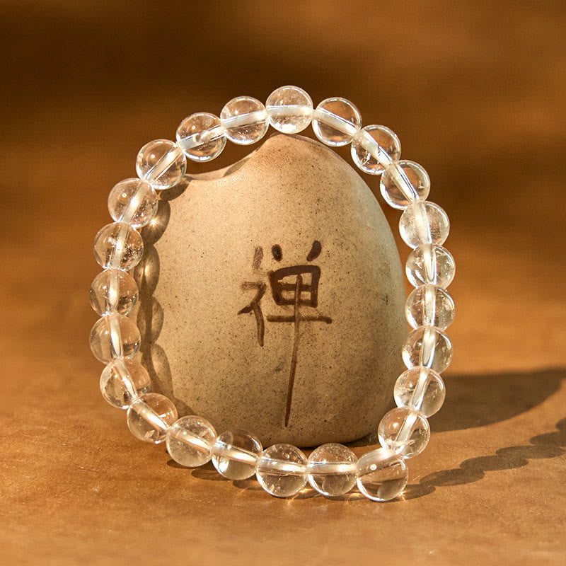 KarmaRipple's Authentic Ivory Gemstone Clarity Meditation Bracelet p2