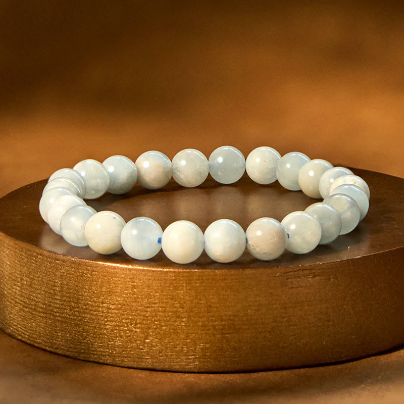 KarmaRipple's Authentic Aquamarine Balancing Bead Bracelet p1
