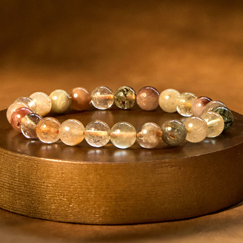 KarmaRipple's Authentic Multicolored Rutilated Quartz Spiritual Growth Bracelet p1
