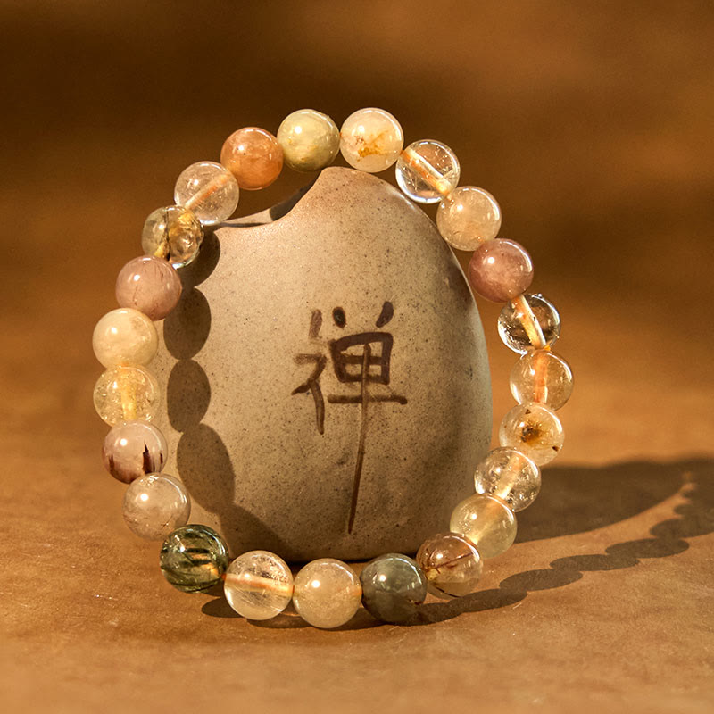 KarmaRipple's Authentic Multicolored Rutilated Quartz Spiritual Growth Bracelet p2